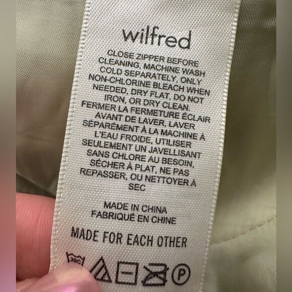 WILFRED ARITZIA SIZE 6 sage green The Melina Pant pants faux leather‎ straight - Picture 4 of 8